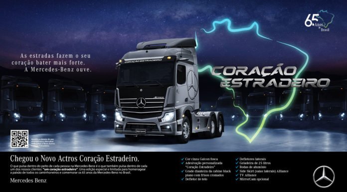 Série especial do Actros celebra 65 anos da Mercedes no Brasil