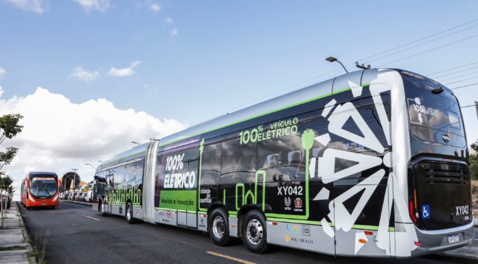 BYD e Marcopolo testam articulado elétrico em Curitiba