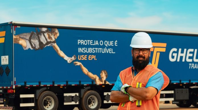 Ghelere Transportes transforma lonas de caminhão em murais de conscientização Ghelere Transportes